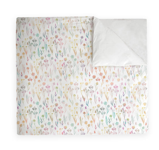 Manta Acolchada (Piecera) Aqua Fleur 210 x 140 cm