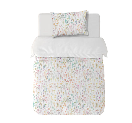 Funda Plumón Aqua Fleur Cuna 145 x 105 cm