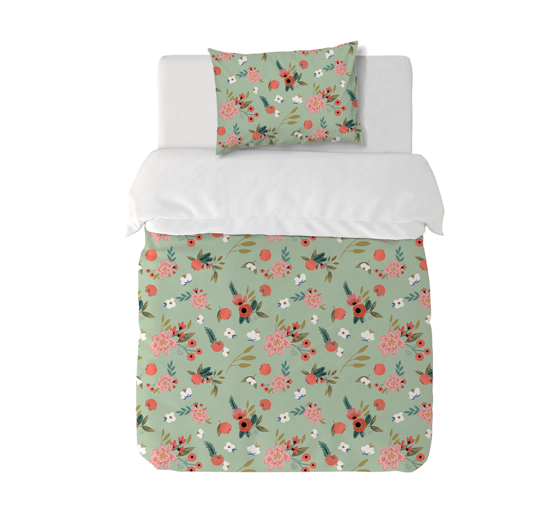 Funda Plumón Beauty Flower Cuna 145 x 105 cm