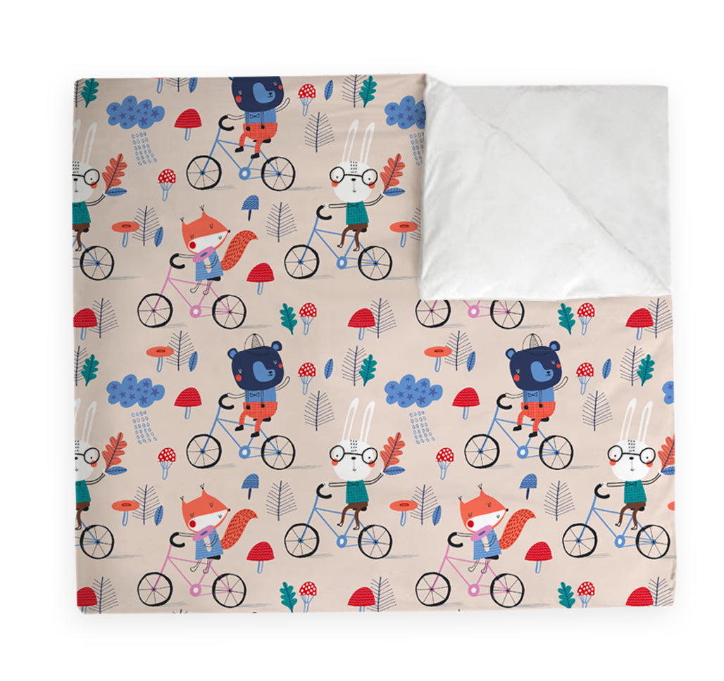 Manta Acolchada (Piecera) Biking Animals 210 x 140 cm