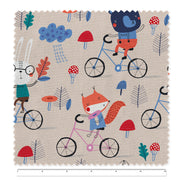 Tela Biking Animals x Metro (1,40 mts ancho)