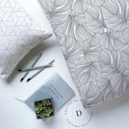 Textiles, Tela, Cojín, Funda Plumón, Piecera, Ropa Cama, Textil, cubre plumón, Genero, Cojines, Manta, Chal, Cubre Cama, Diseño Black Moustera