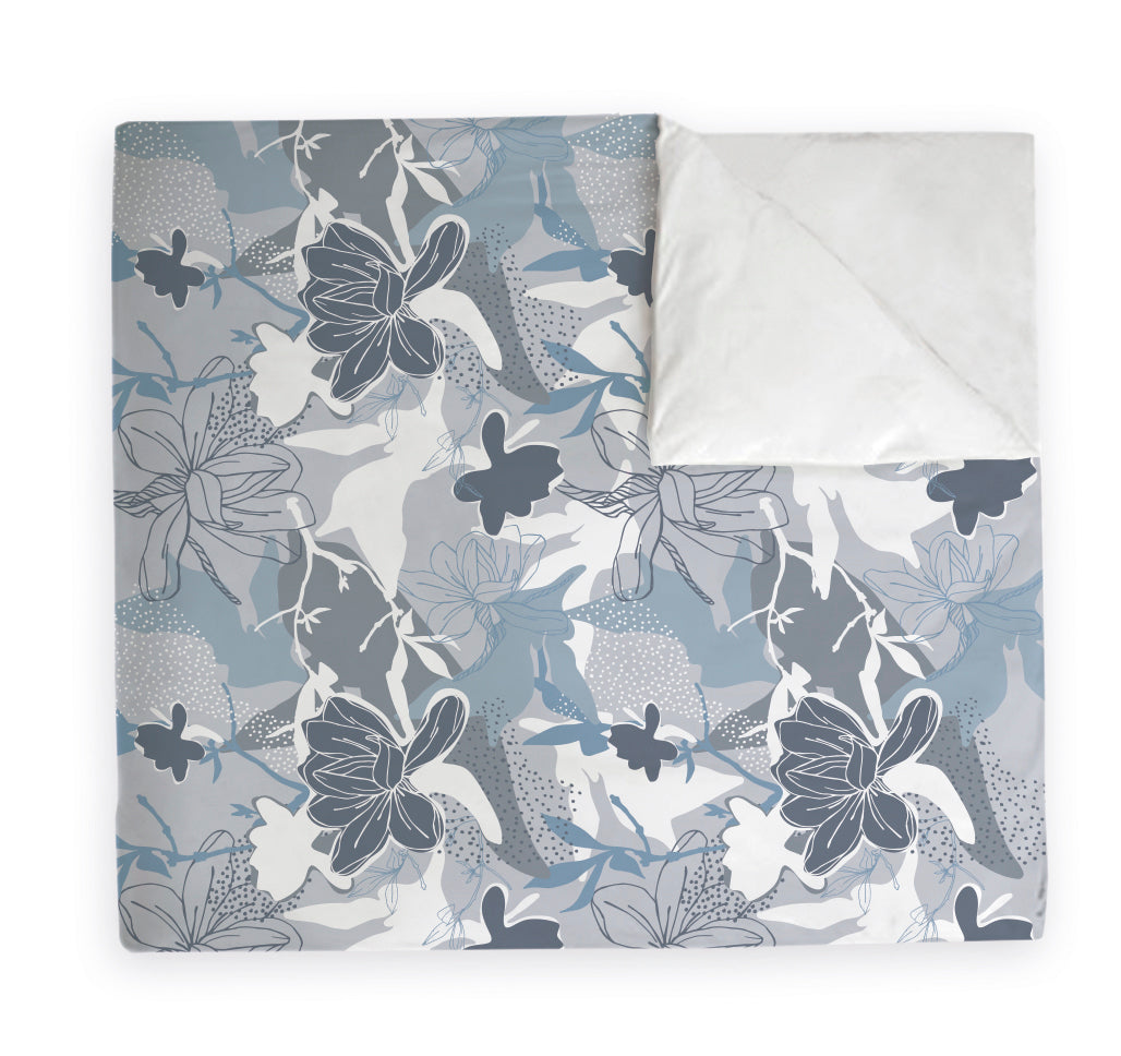 Manta Acolchada (Piecera) Blue Flower 210 x 140 cm
