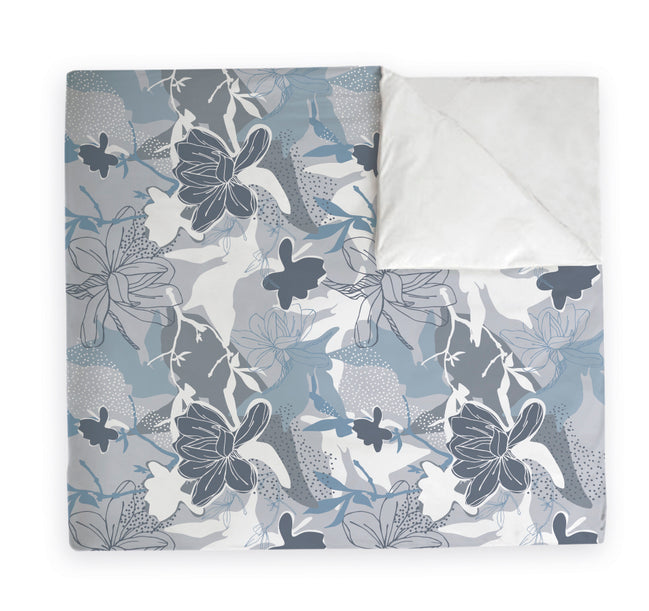 Manta Acolchada (Piecera) Blue Flower 210 x 140 cm