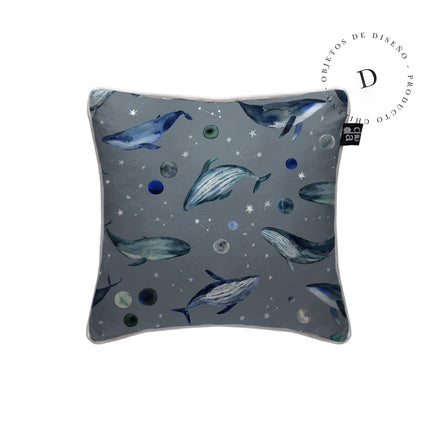 Cojín Blue Whales 45 x 45 cm