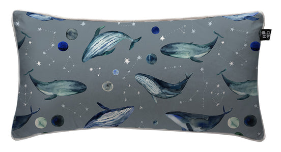 Cojín Blue Whales 70 x 35 cm