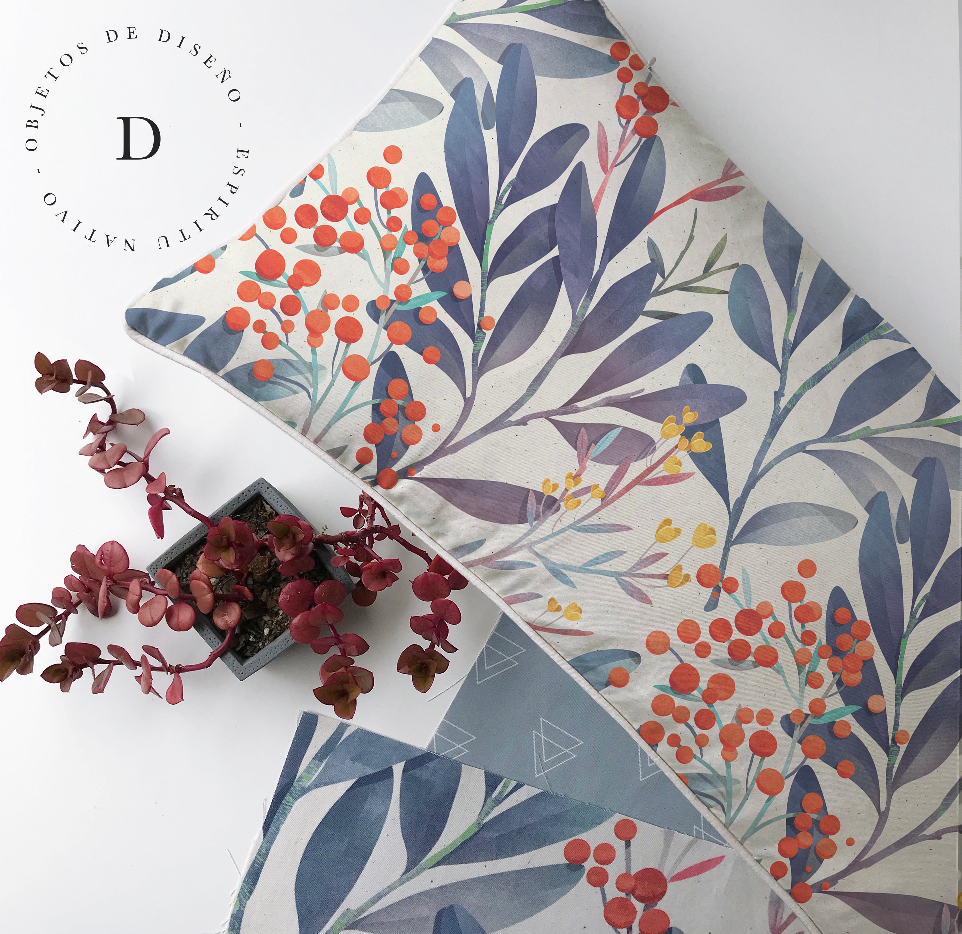 Textiles, Tela, Cojín, Funda Plumón, Piecera, Ropa Cama, Textil, cubre plumón, Genero, Cojines, Manta, Chal, Cubre Cama, Diseño Botanic Violet