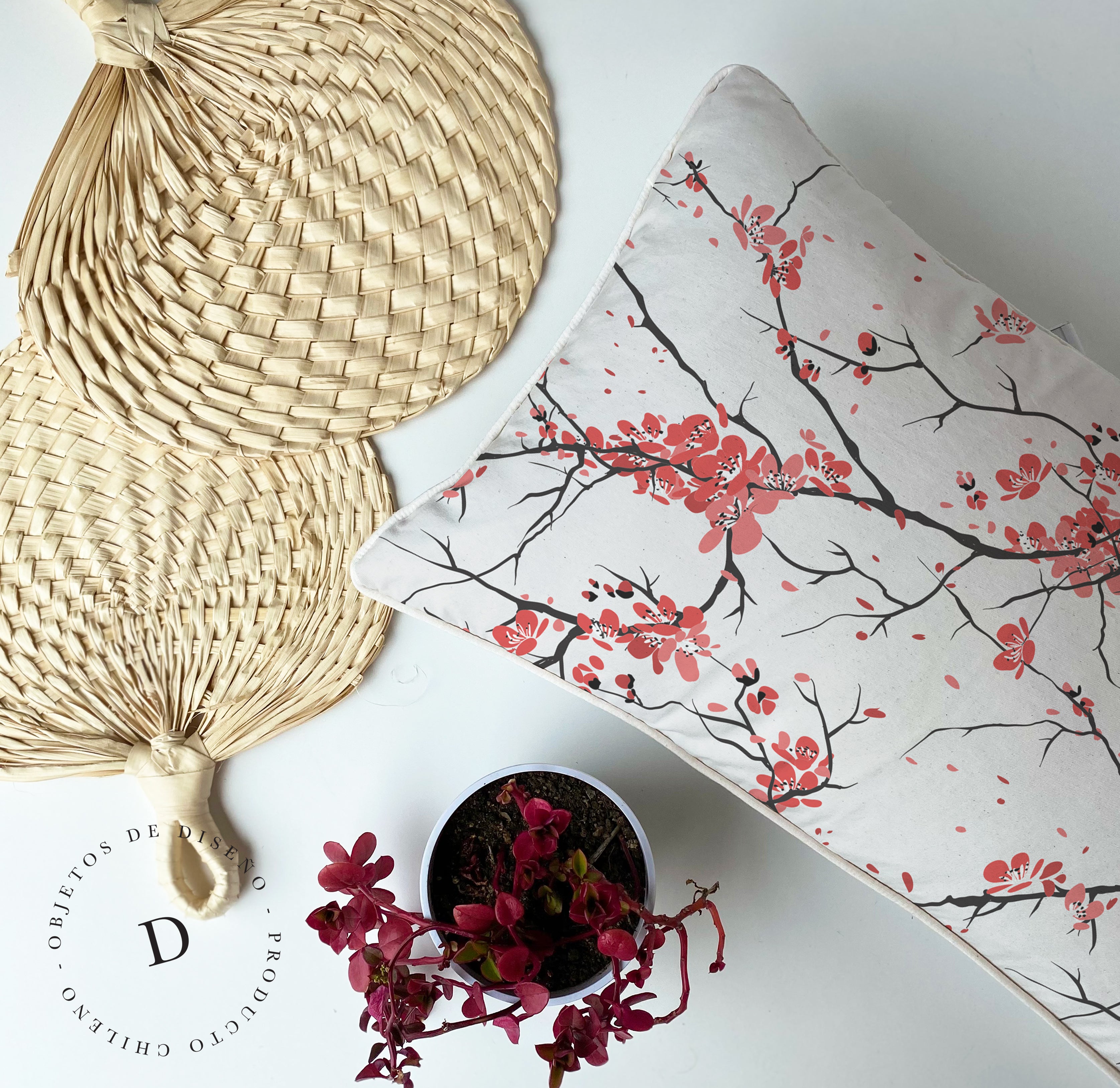 Textiles, Tela, Cojín, Funda Plumón, Piecera, Ropa Cama, Textil, cubre plumón, Genero, Cojines, Manta, Chal, Cubre Cama, Diseño Cherry Blossom