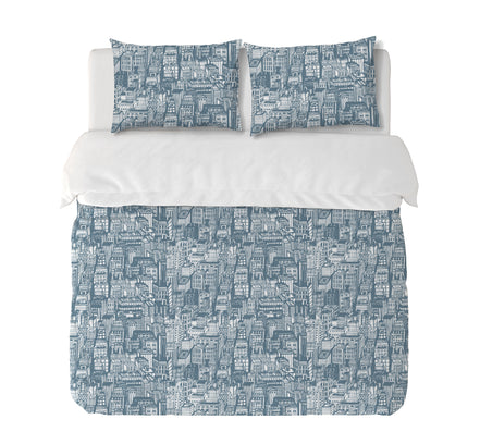 Textiles, Tela, Cojín, Funda Plumón, Piecera, Ropa Cama, Textil, cubre plumón, Genero, Cojines, Manta, Chal, Cubre Cama, Diseño City Blue