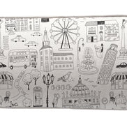 Textiles, Tela, Cojín, Funda Plumón, Piecera, Ropa Cama, Textil, cubre plumón, Genero, Cojines, Manta, Chal, Cubre Cama, Diseño City Lines