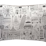 Textiles, Tela, Cojín, Funda Plumón, Piecera, Ropa Cama, Textil, cubre plumón, Genero, Cojines, Manta, Chal, Cubre Cama, Diseño City Lines