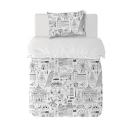 Textiles, Tela, Cojín, Funda Plumón, Piecera, Ropa Cama, Textil, cubre plumón, Genero, Cojines, Manta, Chal, Cubre Cama, Diseño City Lines