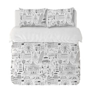 Textiles, Tela, Cojín, Funda Plumón, Piecera, Ropa Cama, Textil, cubre plumón, Genero, Cojines, Manta, Chal, Cubre Cama, Diseño City Lines