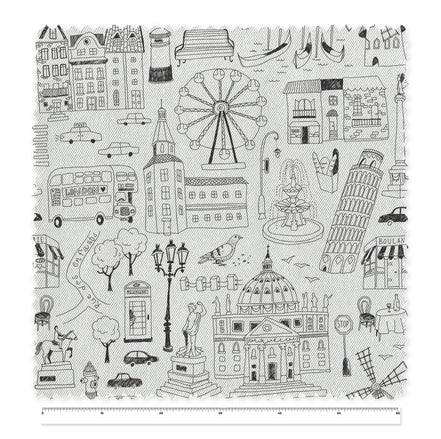 Textiles, Tela, Cojín, Funda Plumón, Piecera, Ropa Cama, Textil, cubre plumón, Genero, Cojines, Manta, Chal, Cubre Cama, Diseño City Lines