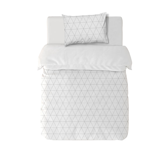 Funda Plumón Diamond White Cuna 145 x 105 cm