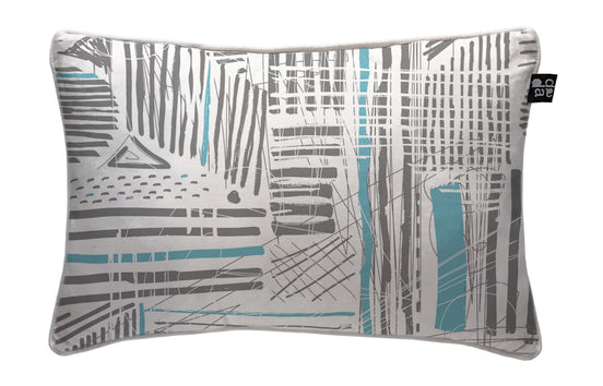 Cojín Draw Lines Blue 60 x 40 cm
