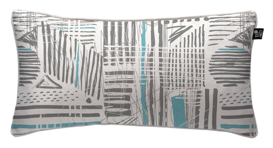 Cojín Draw Lines Blue 70 x 35 cm