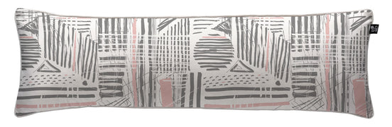 Cojín Draw Lines Pink 120 x 35 cm