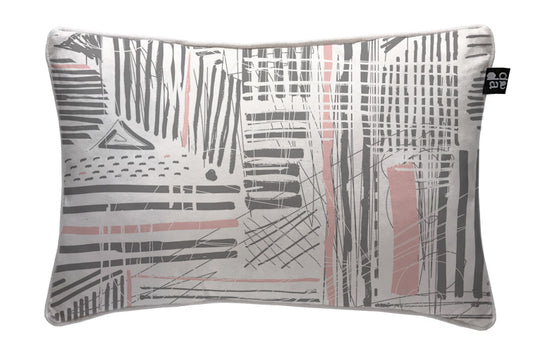Cojín Draw Lines Pink 60 x 40 cm