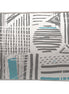 Cojín Draw Lines Blue 120 x 35 cm