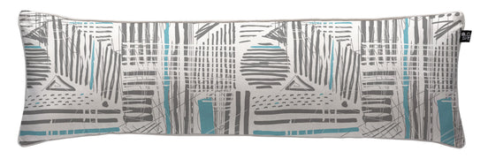 Cojín Draw Lines Blue 120 x 35 cm