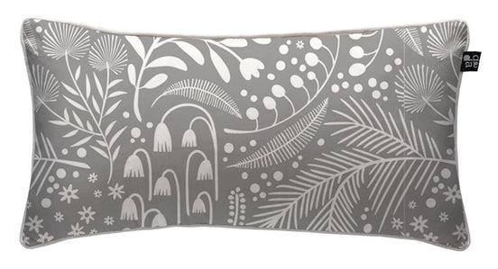 Cojín Grey Flowers 70 x 35 cm