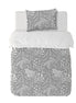 Funda Plumón Grey Flowers Cuna 145 x 105 cm