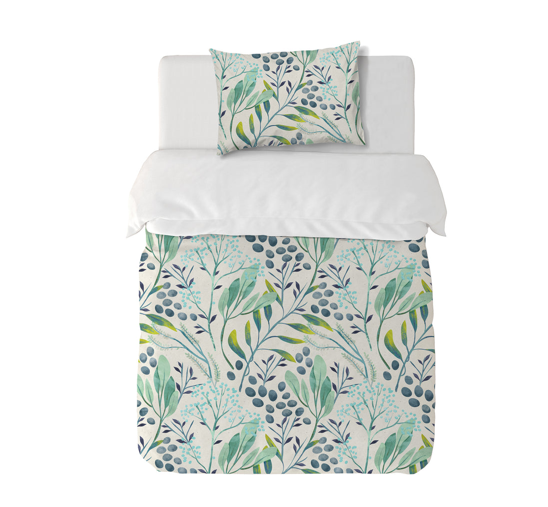 Funda Plumón Mint Olive Cuna 145 x 105 cm