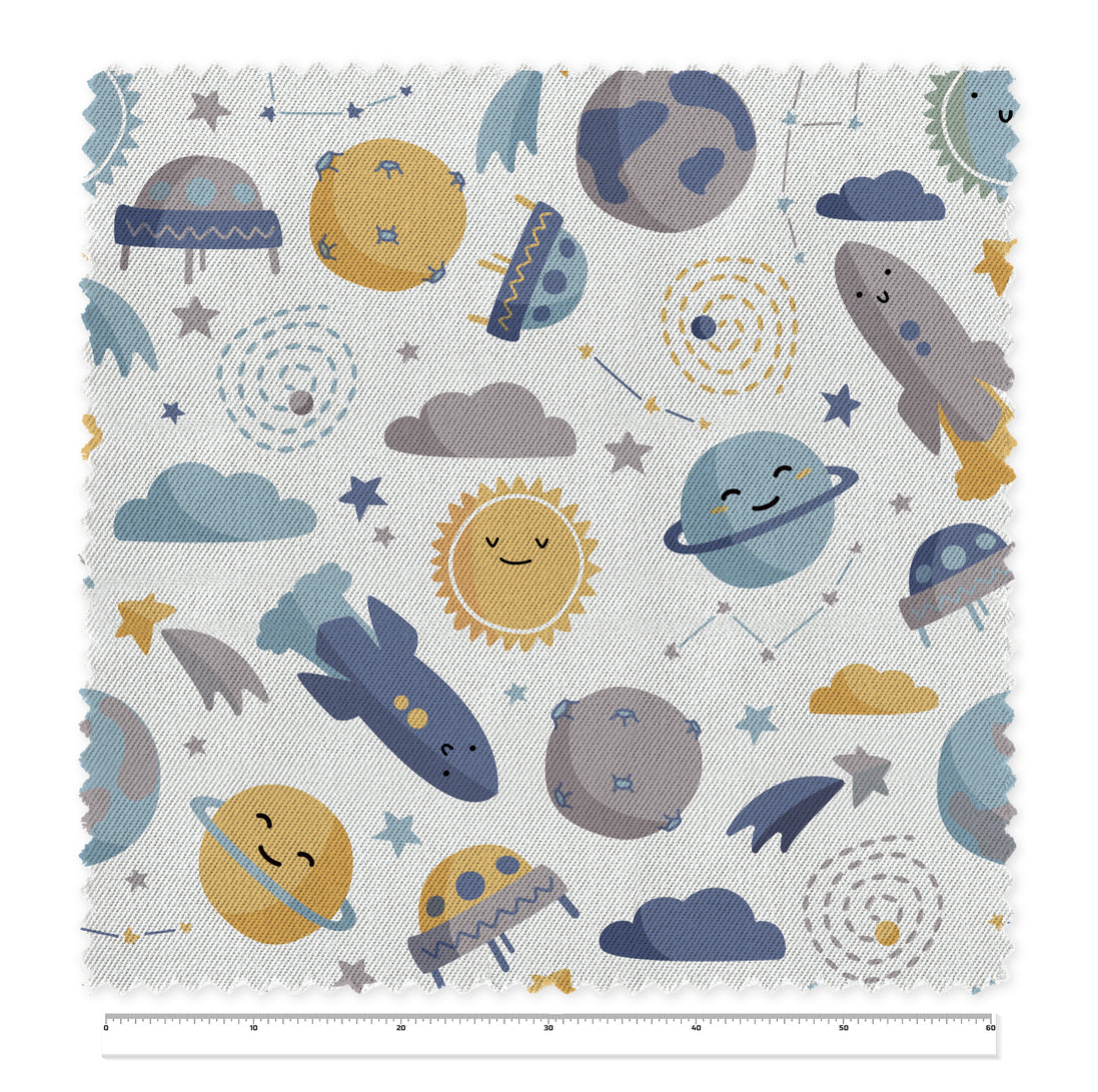 Tela Planets x Metro (1,40 mts ancho)