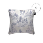 Textiles, Tela, Cojín, Funda Plumón, Piecera, Ropa Cama, Textil, cubre plumón, Genero, Cojines, Manta, Chal, Cubre Cama, Diseño Toile de Jouy Blue