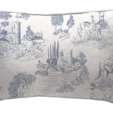 Textiles, Tela, Cojín, Funda Plumón, Piecera, Ropa Cama, Textil, cubre plumón, Genero, Cojines, Manta, Chal, Cubre Cama, Diseño Toile de Jouy Blue