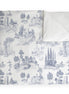 Manta Acolchada Toile De Jouy Blue 210 x 140 cm