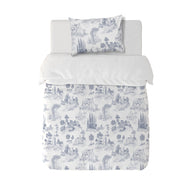 Textiles, Tela, Cojín, Funda Plumón, Piecera, Ropa Cama, Textil, cubre plumón, Genero, Cojines, Manta, Chal, Cubre Cama, Diseño Toile de Jouy Blue