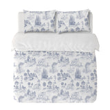 Textiles, Tela, Cojín, Funda Plumón, Piecera, Ropa Cama, Textil, cubre plumón, Genero, Cojines, Manta, Chal, Cubre Cama, Diseño Toile de Jouy Blue