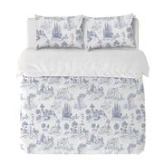 Textiles, Tela, Cojín, Funda Plumón, Piecera, Ropa Cama, Textil, cubre plumón, Genero, Cojines, Manta, Chal, Cubre Cama, Diseño Toile de Jouy Blue