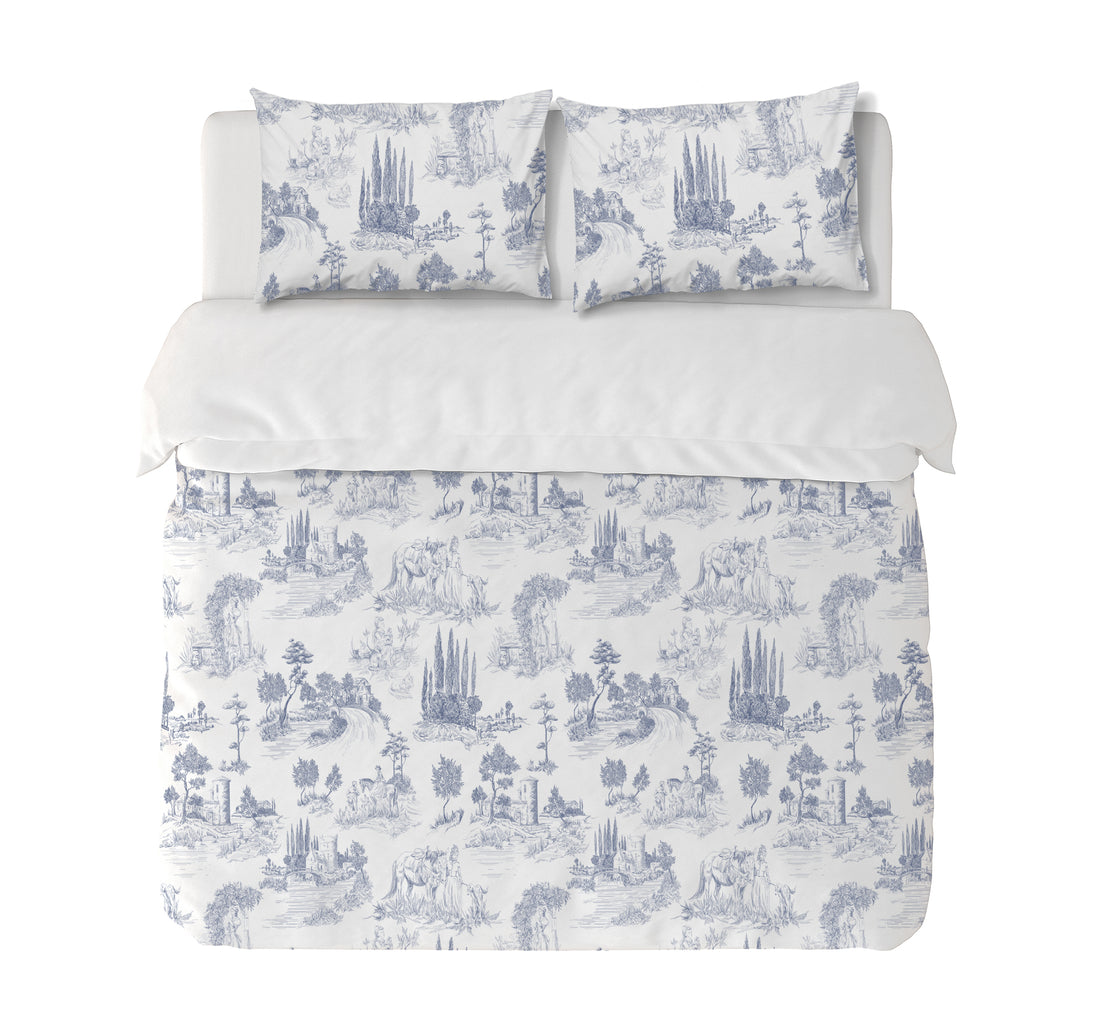 Funda Plumón Toile De Jouy Blue Super King