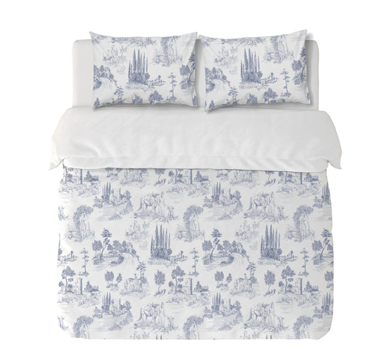 Funda Plumón Toile De Jouy Blue Super King