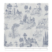 Textiles, Tela, Cojín, Funda Plumón, Piecera, Ropa Cama, Textil, cubre plumón, Genero, Cojines, Manta, Chal, Cubre Cama, Diseño Toile de Jouy Blue