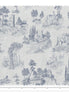 Textiles, Tela, Cojín, Funda Plumón, Piecera, Ropa Cama, Textil, cubre plumón, Genero, Cojines, Manta, Chal, Cubre Cama, Diseño Toile de Jouy Blue