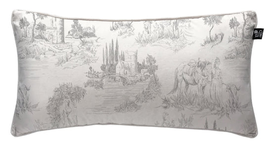 Cojín Toile De Jouy Grey 70 x 35 cm