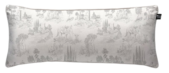 Cojín Toile De Jouy Grey 90 x 35 cm