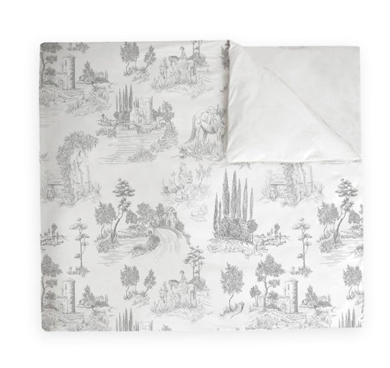 Manta Acolchada (Piecera) Toile De Jouy Grey 210 x 140 cm