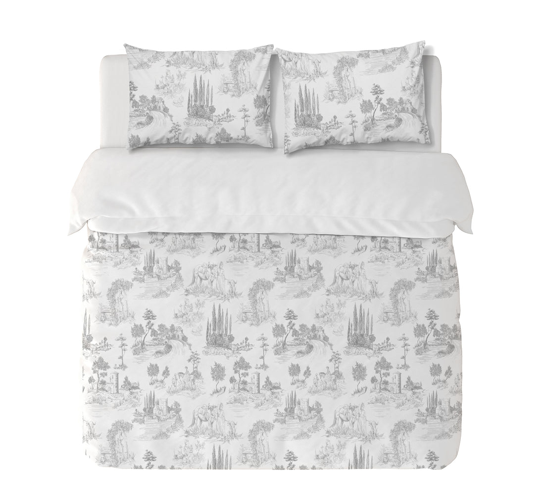 Funda Plumón Toile De Jouy Grey Super King
