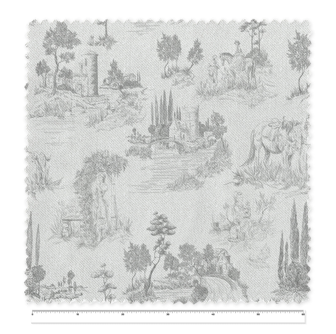 Cojín Toile De Jouy Grey 120 x 35 cm