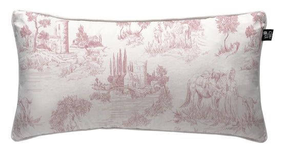 Cojín Toile De Jouy Pink 70 x 35 cm