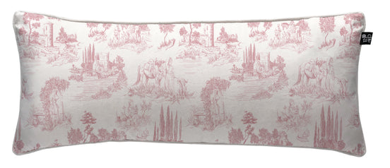 Cojín Toile De Jouy Pink 90 x 35 cm