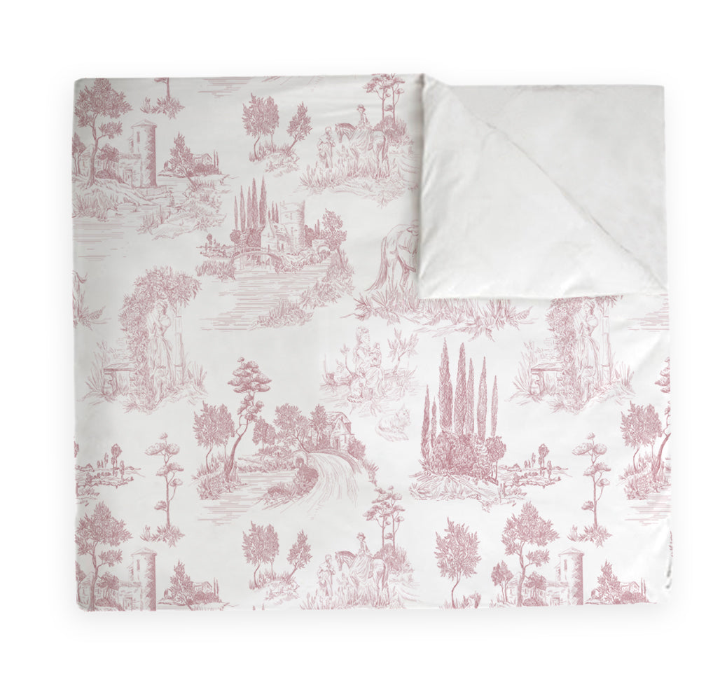 Manta Acolchada Toile De Jouy Pink 210 x 140 cm