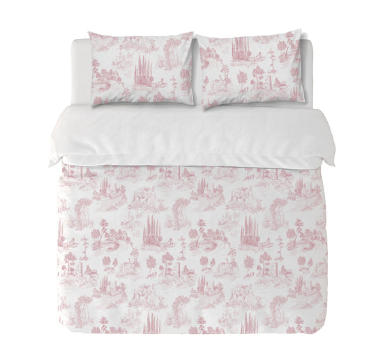 Funda Plumón Toile De Jouy Pink Super King