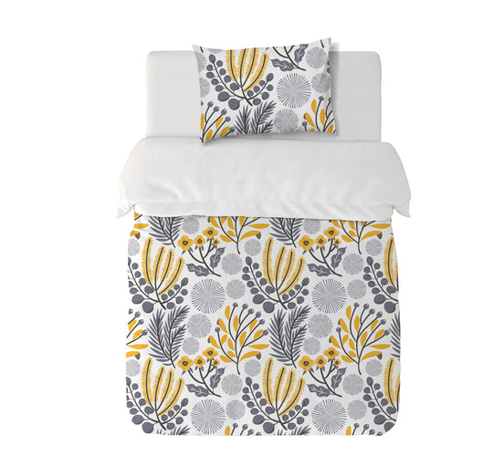 Funda Plumón Yellow Grey Cuna 145 x 105 cm