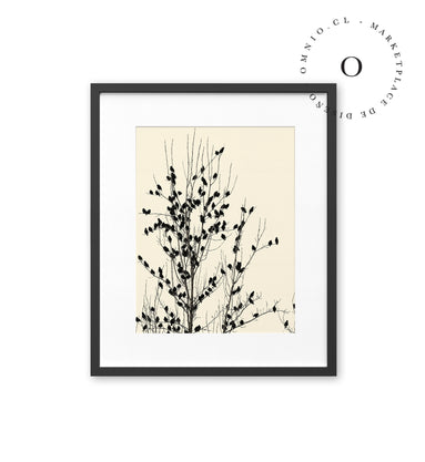 Black Birds On Tree Cuadro